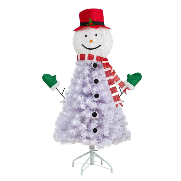 4' Snowman Christmas Tree With 234 Bendable Branches