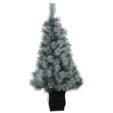 4' Snowy Mountain Pine Christmas Tree With 150 LED Lights