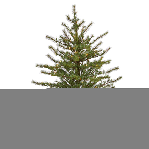 4 Vancouver Mountain Pine Xmas Tree W/100 Lights And 374 Tips