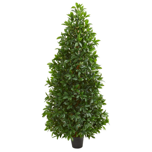 5’ Bay Leaf Cone Topiary Tree UV Resistant (Indoor/Outdoor)