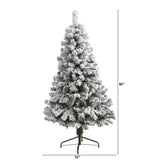 5' Flocked West Virginia Fir Christmas Tree With 320 Tips