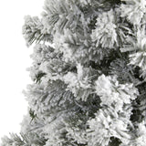 5' Flocked West Virginia Fir Christmas Tree With 320 Tips