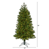 5' Vancouver Spruce Xmas Tree W/200 Lights And 461 Tips