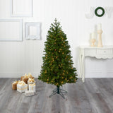 5' Vancouver Spruce Xmas Tree W/200 Lights And 461 Tips