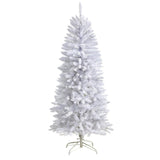 5' White Christmas Tree With 150 Lights And 491 Tips