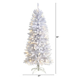 5' White Christmas Tree With 150 Lights And 491 Tips