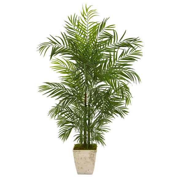 63” Areca Palm Tree In Planter UV Resistant (Indoor/Outdoor)