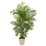 63” Areca Palm Tree In Planter UV Resistant (Indoor/Outdoor)