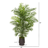 65” Areca Palm Tree In Planter UV Resistant (Indoor/Outdoor)