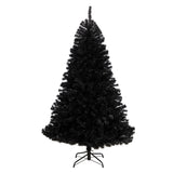 6' Black Christmas Tree Pre-Lighted With 400 Clear LED Lights