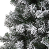 6' Flocked Rock Springs Spruce Christmas Tree With 586 Tips