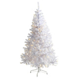 6' White Artificial Christmas Tree With 250 LED And 680 Tips