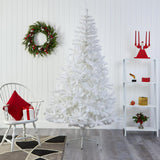 7' White Artificial Christmas Tree With 1000 Tips