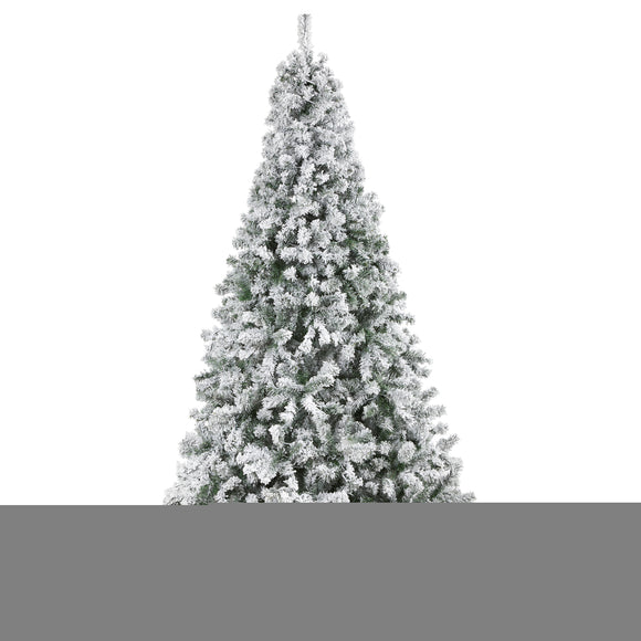 8' Flocked Rock Springs Spruce Christmas Tree With 1186 Tips