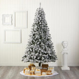 8' Flocked West Virginia Fir Christmas Tree With 1000 Tips