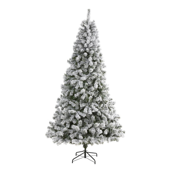 8' Flocked West Virginia Fir Christmas Tree With 1000 Tips