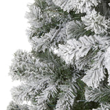 8' Flocked West Virginia Fir Christmas Tree With 1000 Tips