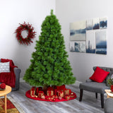 8' Green Scotch Pine Christmas Tree W/600 Clear LED Lights