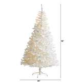 8'' White Artificial Christmas Tree W/450 LED And 1500 Tips