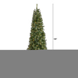 9' Cashmere Slim Xmas Tree W/550 Lights And 1308 Tips