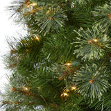 9' Cashmere Slim Xmas Tree W/550 Lights And 1308 Tips