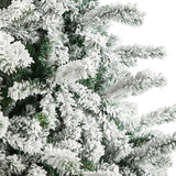 9' Flocked Rock Springs Spruce Christmas Tree Pre-Lighted With 650 LED