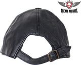 Biker Leather Baseball Cap