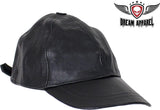 Biker Leather Baseball Cap