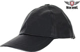 Biker Leather Baseball Cap