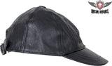 Biker Leather Baseball Cap