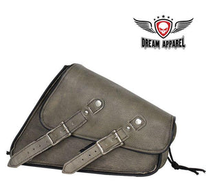 Distressed Brown Left Side Leather Swing Arm Bag