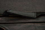 Genuine Distressed Brown Naked Leather Concealed Carry Saddlebag With Flame