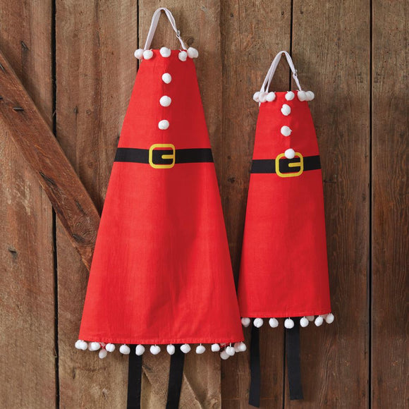 Mrs. Claus Mother And Child Apron Set