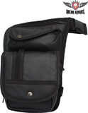 Naked Cowhide Leather Thigh Bag W/ Gun Pocket - Black