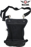 Naked Cowhide Leather Thigh Bag W/ Gun Pocket - Black And Touch Of Brown