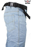 Premier Black Leather Multi Pocket Thigh Bags With Gun Pocket