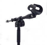 Zenison - Low Profile Boom Microphone Stand, 5' Adjustable HGT, Mic Clip Tripod