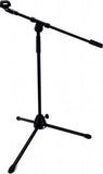 Zenison - Low Profile Boom Microphone Stand, 5' Adjustable HGT, Mic Clip Tripod